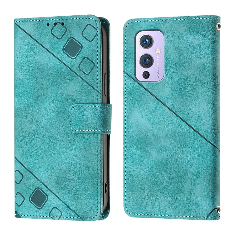 For OnePlus 9 Skin-feel Embossed Leather Phone Case