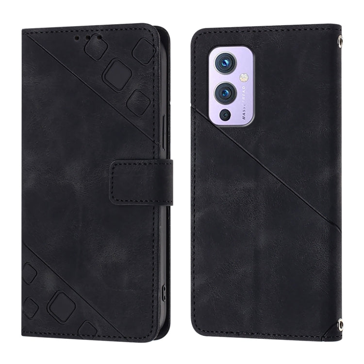 For OnePlus 9 Skin-feel Embossed Leather Phone Case