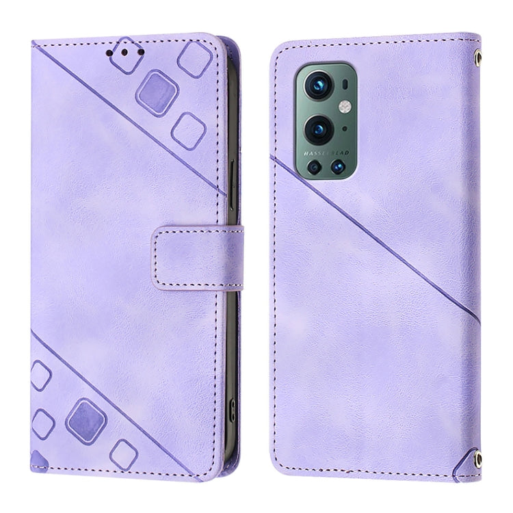 For OnePlus 9 Pro Skin-feel Embossed Leather Phone Case