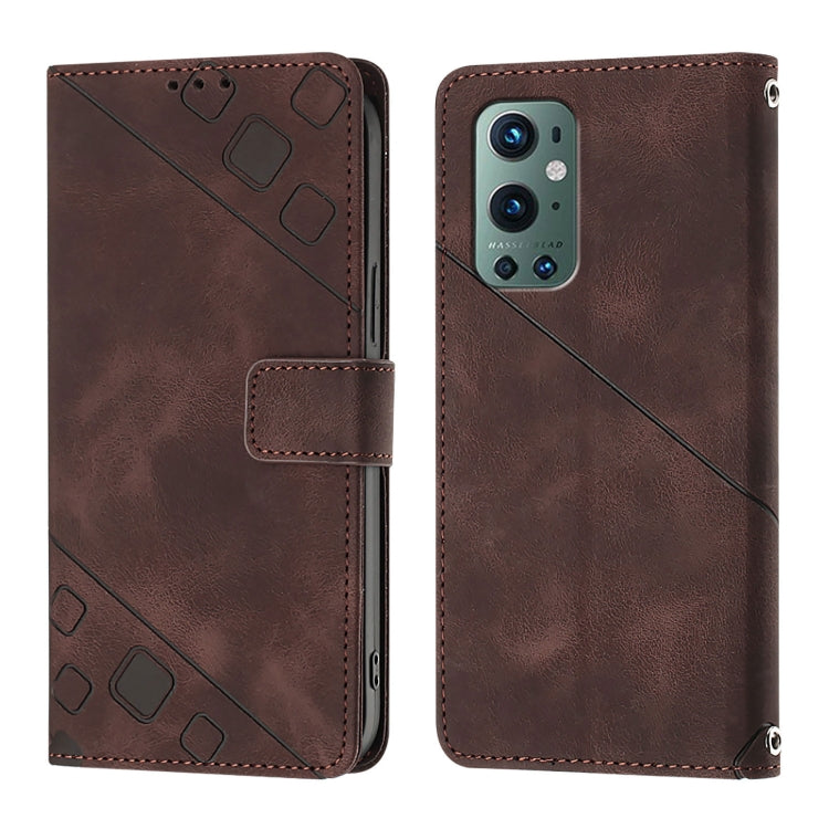 For OnePlus 9 Pro Skin-feel Embossed Leather Phone Case