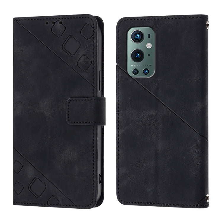 For OnePlus 9 Pro Skin-feel Embossed Leather Phone Case