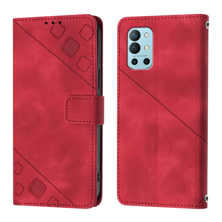 For OnePlus 9R / 8T Skin-feel Embossed Leather Phone Case