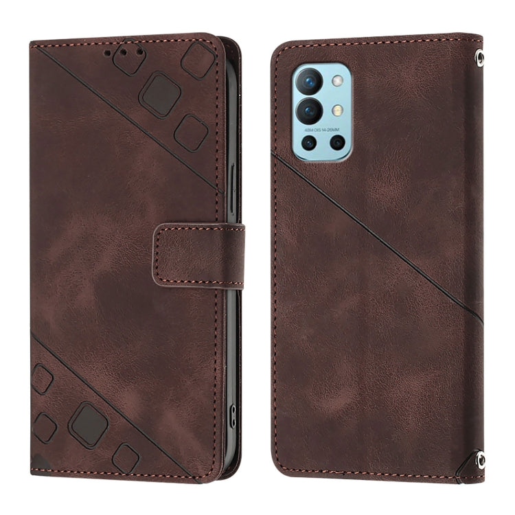 For OnePlus 9R / 8T Skin-feel Embossed Leather Phone Case