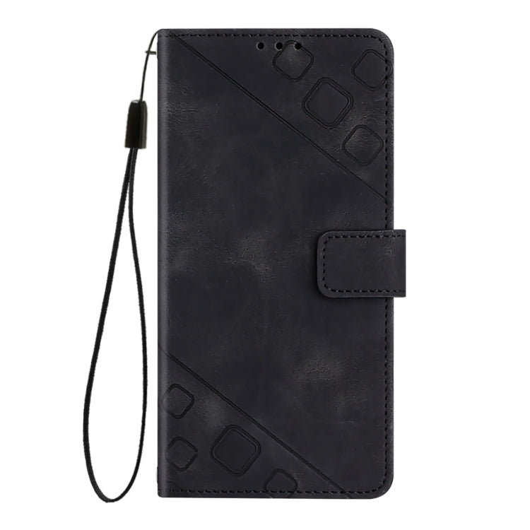 For OnePlus 12R 5G Global Skin-feel Embossed Leather Phone Case