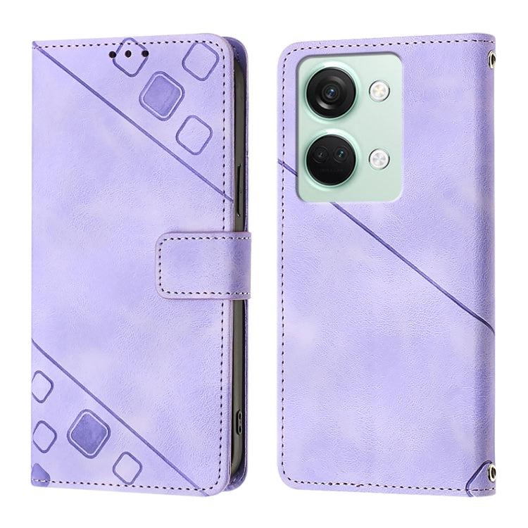 For OnePlus Ace 2V / Nord 3 Skin-feel Embossed Leather Phone Case