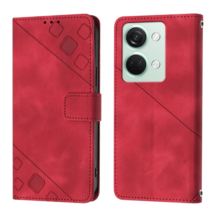 For OnePlus Ace 2V / Nord 3 Skin-feel Embossed Leather Phone Case