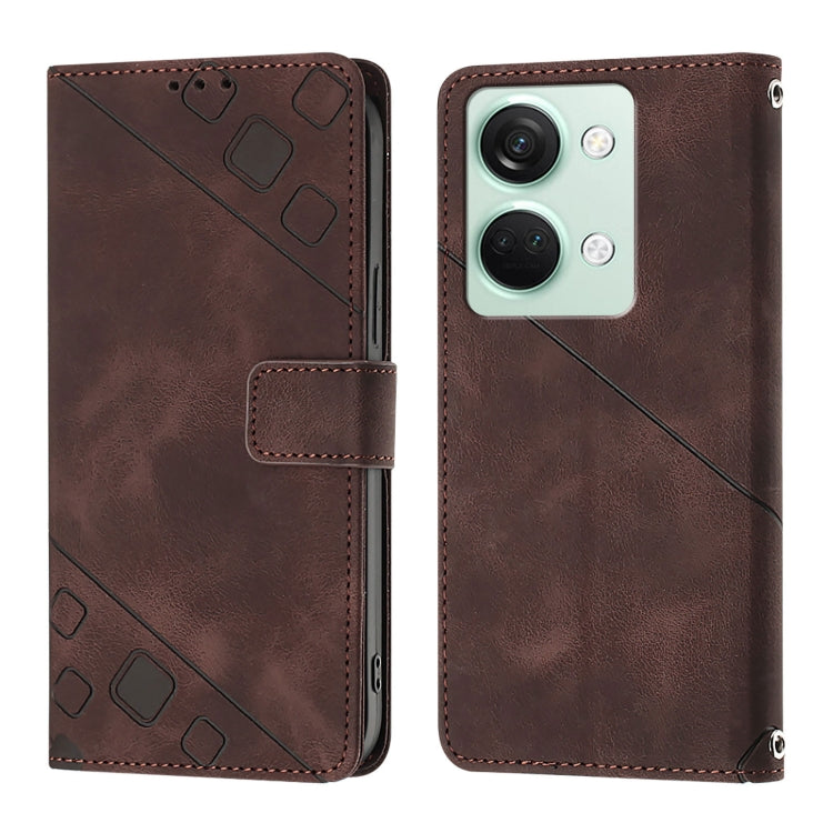 For OnePlus Ace 2V / Nord 3 Skin-feel Embossed Leather Phone Case