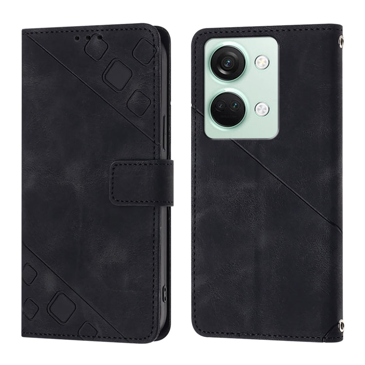 For OnePlus Ace 2V / Nord 3 Skin-feel Embossed Leather Phone Case