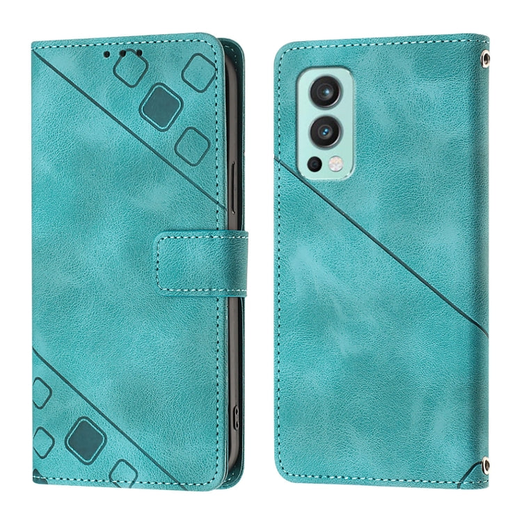 For OnePlus Nord 2 5G Skin-feel Embossed Leather Phone Case