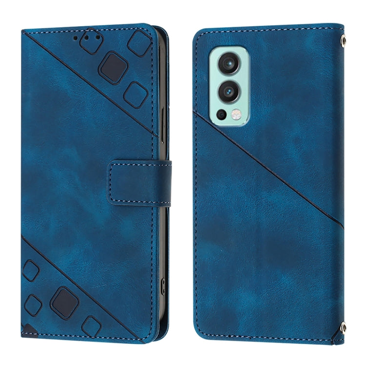 For OnePlus Nord 2 5G Skin-feel Embossed Leather Phone Case