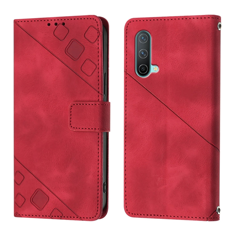 For OnePlus Nord CE 5G Skin-feel Embossed Leather Phone Case