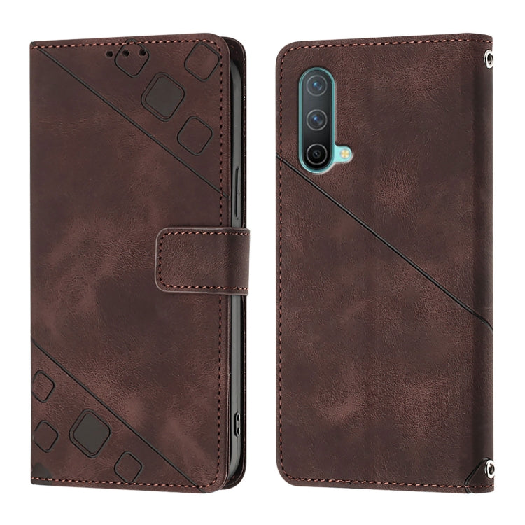 For OnePlus Nord CE 5G Skin-feel Embossed Leather Phone Case