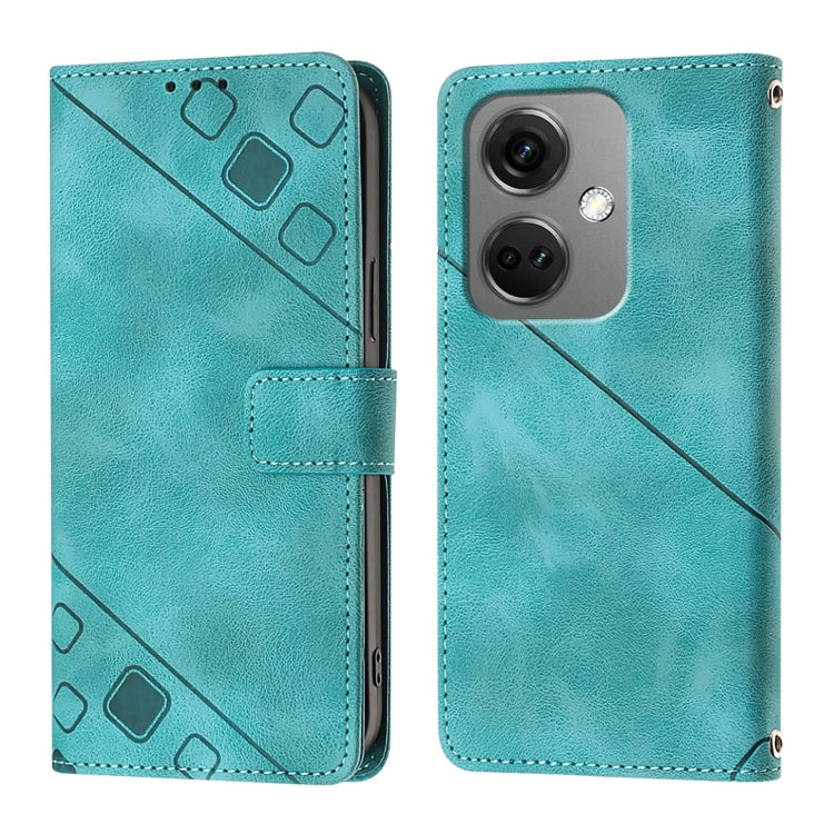 For OnePlus Nord CE3 5G India Skin-feel Embossed Leather Phone Case