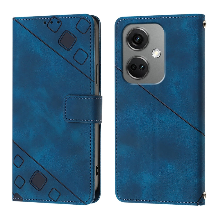 For OnePlus Nord CE3 5G India Skin-feel Embossed Leather Phone Case