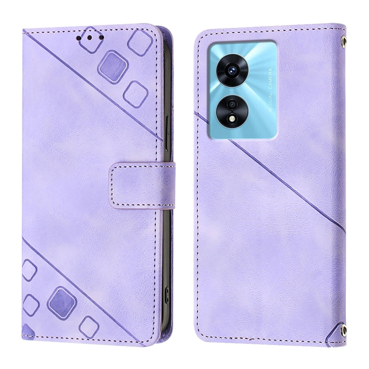 For OnePlus Nord N300 Skin-feel Embossed Leather Phone Case