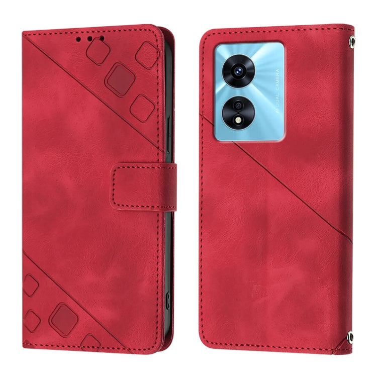 For OnePlus Nord N300 Skin-feel Embossed Leather Phone Case