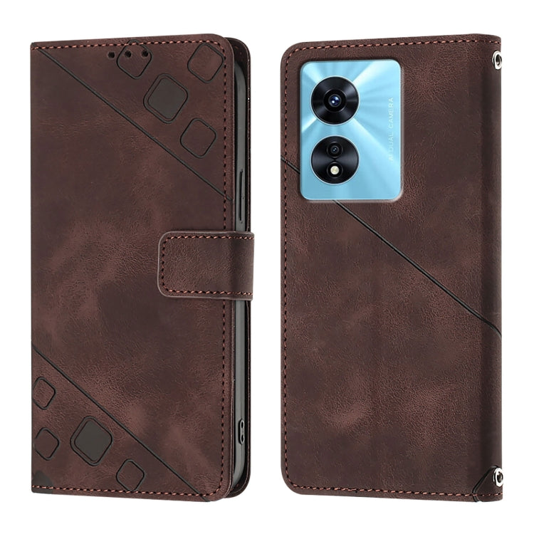 For OnePlus Nord N300 Skin-feel Embossed Leather Phone Case