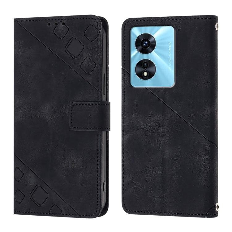 For OnePlus Nord N300 Skin-feel Embossed Leather Phone Case