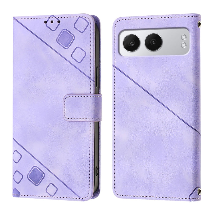 For OnePlus Nord 4 5G Skin-feel Embossed Leather Phone Case