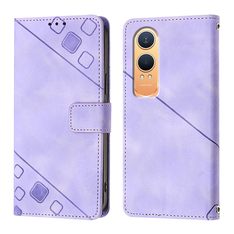 For OnePlus Nord CE4 Lite 5G Skin-feel Embossed Leather Phone Case