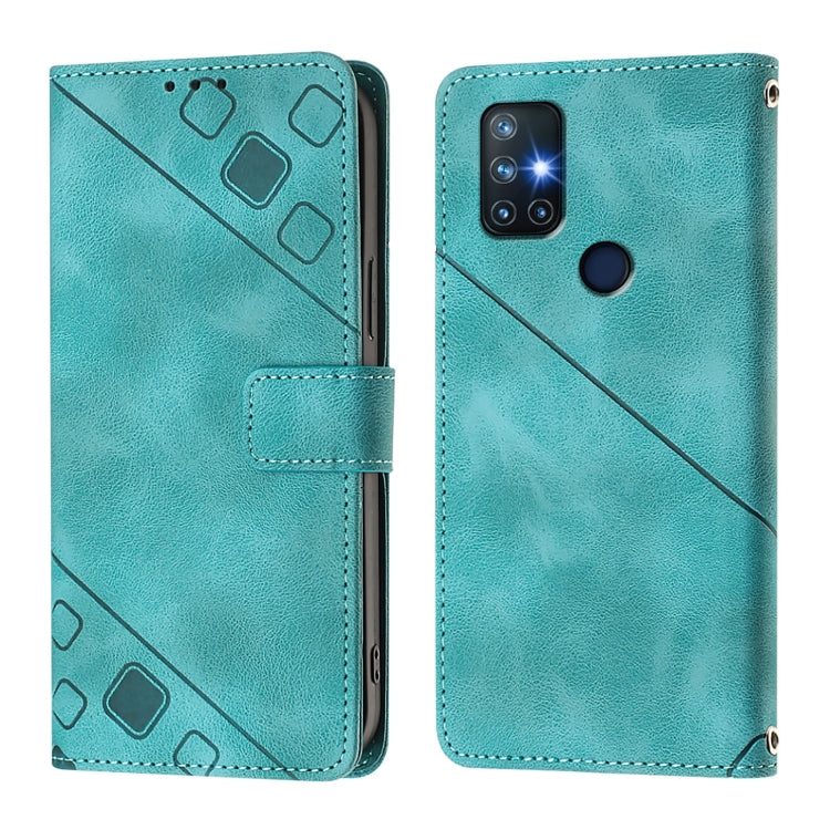 For OnePlus Nord N10 5G Skin-feel Embossed Leather Phone Case