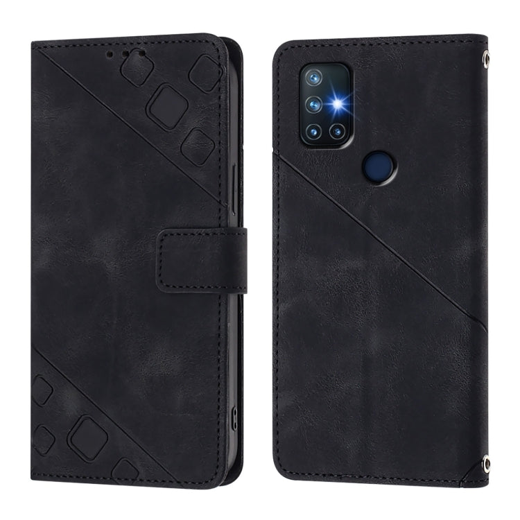 For OnePlus Nord N10 5G Skin-feel Embossed Leather Phone Case
