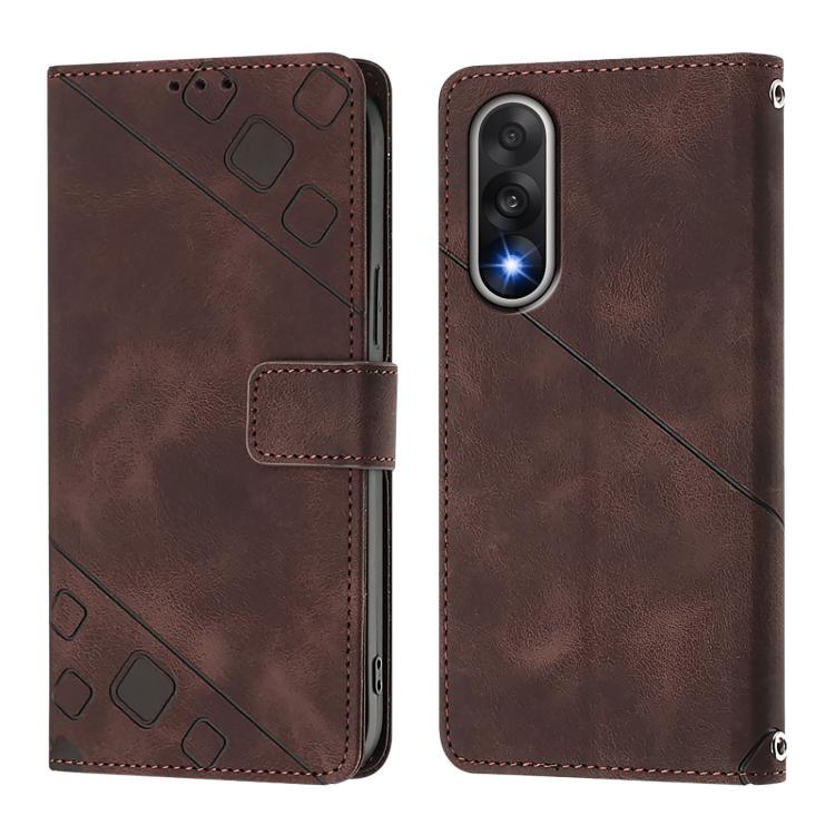 For OnePlus Ace 5 Ultra Skin-feel Embossed Leather Phone Case