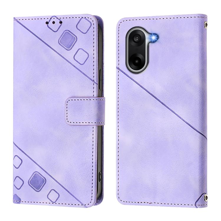 For OnePlus Ace 5 Racing Skin-feel Embossed Leather Phone Case