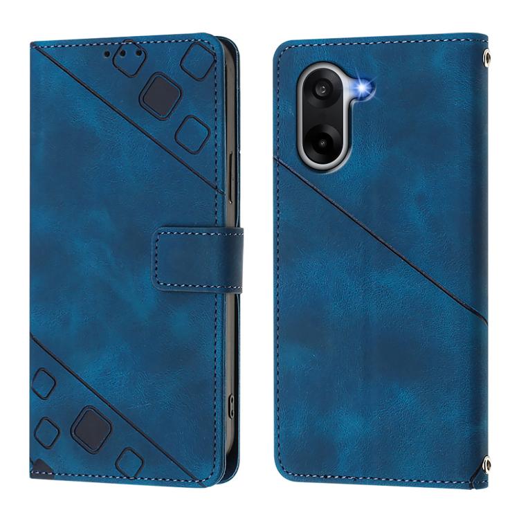 For OnePlus Ace 5 Racing Skin-feel Embossed Leather Phone Case