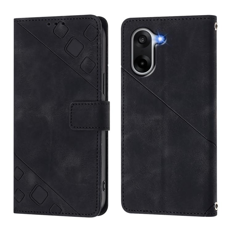 For OnePlus Ace 5 Racing Skin-feel Embossed Leather Phone Case