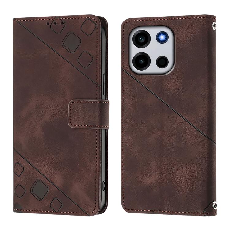 For OnePlus Turbo 6 / Turbo 6V Skin-feel Embossed Leather Phone Case