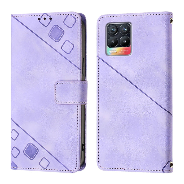 For Realme 8 / 8 Pro Skin-feel Embossed Leather Phone Case