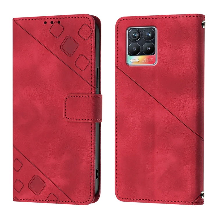 For Realme 8 / 8 Pro Skin-feel Embossed Leather Phone Case
