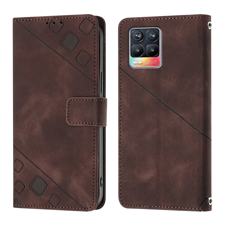For Realme 8 / 8 Pro Skin-feel Embossed Leather Phone Case