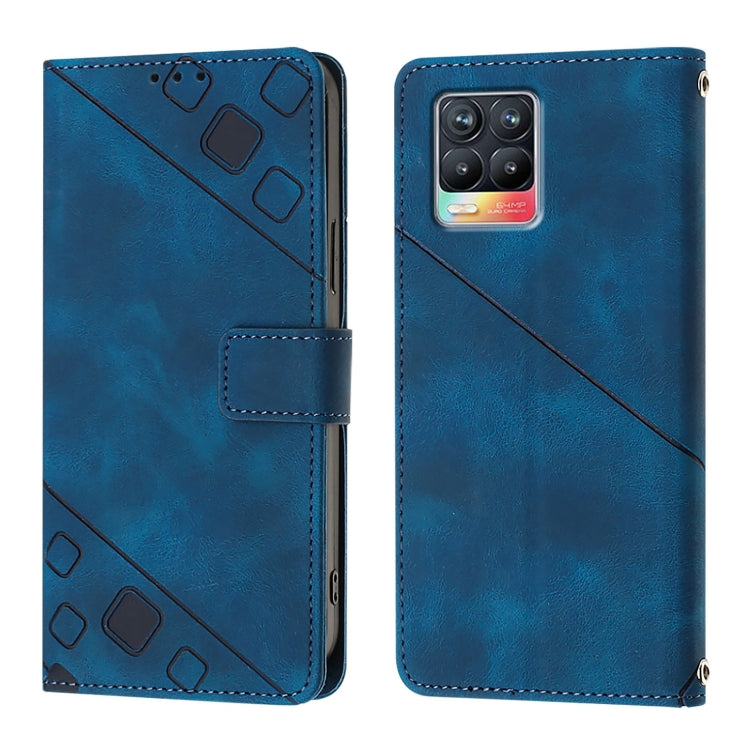 For Realme V13 5G / Q3 5G / Q3i 5G Skin-feel Embossed Leather Phone Case