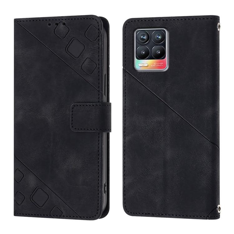 For Realme V13 5G / Q3 5G / Q3i 5G Skin-feel Embossed Leather Phone Case
