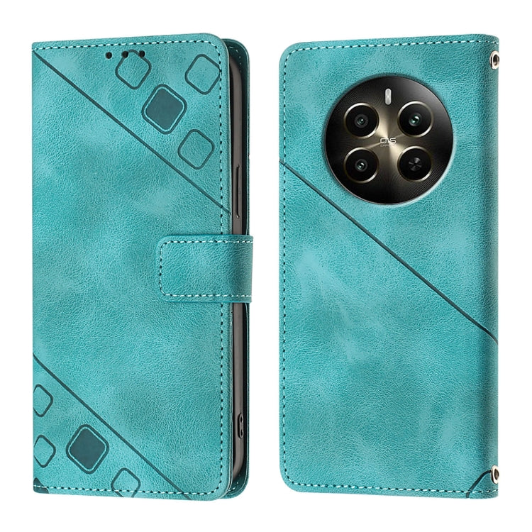 For Realme Narzo 70 Pro India Skin-feel Embossed Leather Phone Case