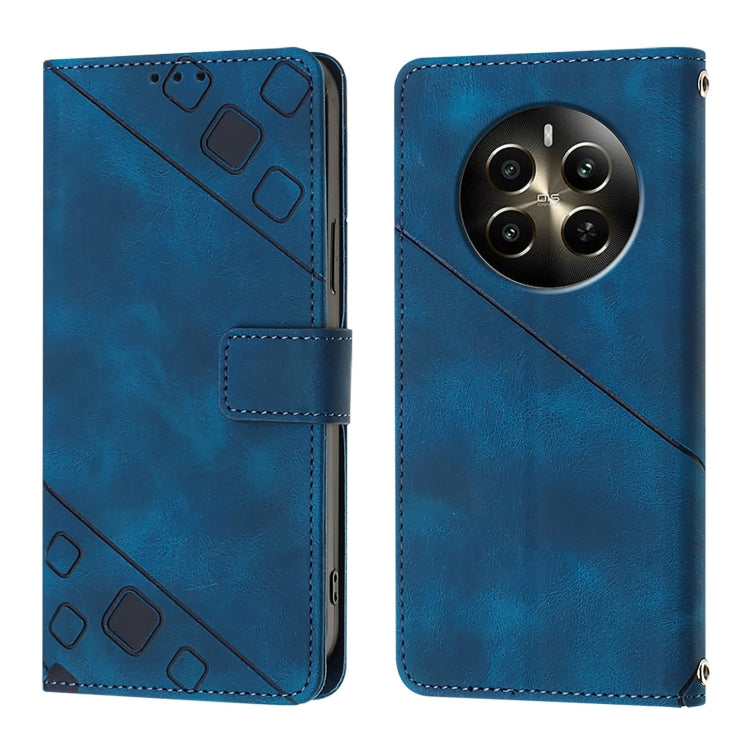 For Realme Narzo 70 Pro India Skin-feel Embossed Leather Phone Case
