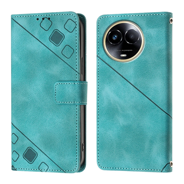 For Realme 11 5G Global / Realme 11x 5G Skin-feel Embossed Leather Phone Case