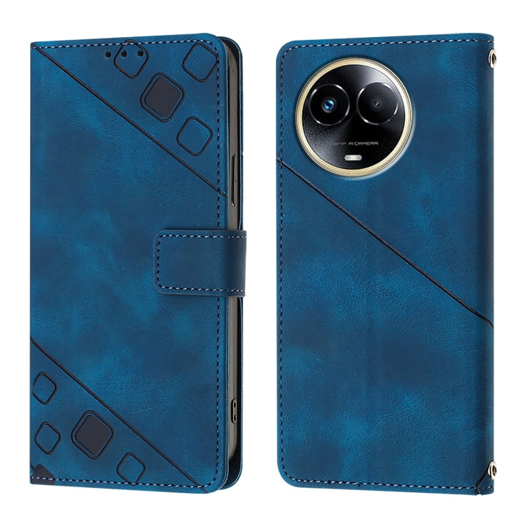 For Realme 11 5G Global / Realme 11x 5G Skin-feel Embossed Leather Phone Case