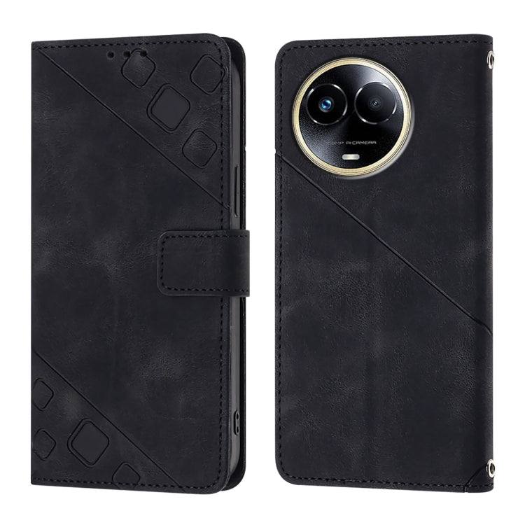 For Realme 11 5G Global / Realme 11x 5G Skin-feel Embossed Leather Phone Case