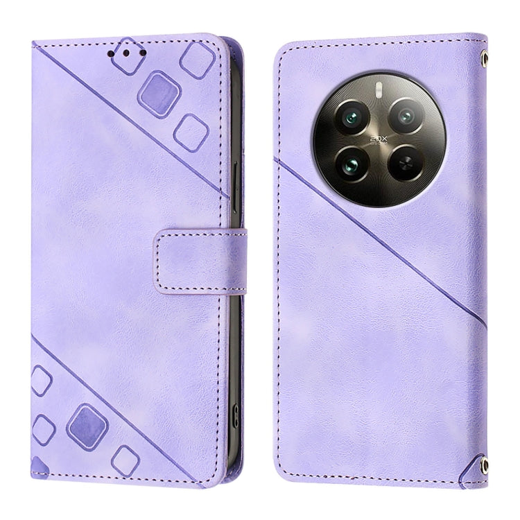 For Realme 12 Pro / 12 Pro+ 5G Global Skin-feel Embossed Leather Phone Case