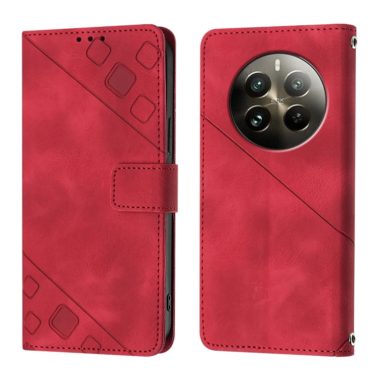 For Realme 12 Pro / 12 Pro+ 5G Global Skin-feel Embossed Leather Phone Case