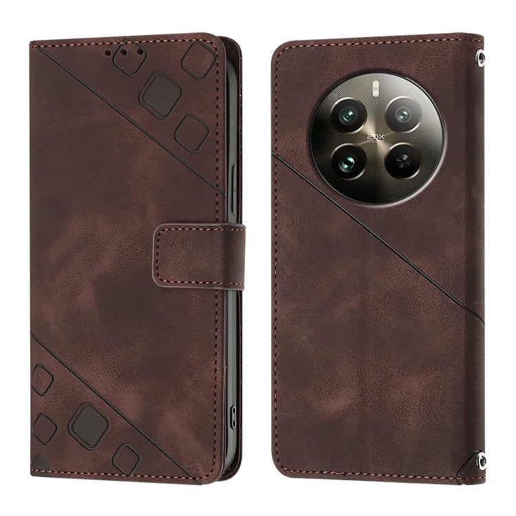 For Realme 12 Pro / 12 Pro+ 5G Global Skin-feel Embossed Leather Phone Case