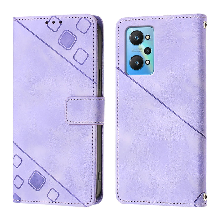 For Realme GT Neo 3T Skin-feel Embossed Leather Phone Case