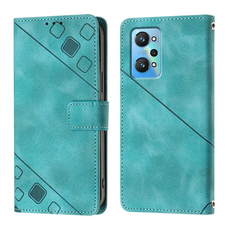 For Realme GT Neo 3T Skin-feel Embossed Leather Phone Case