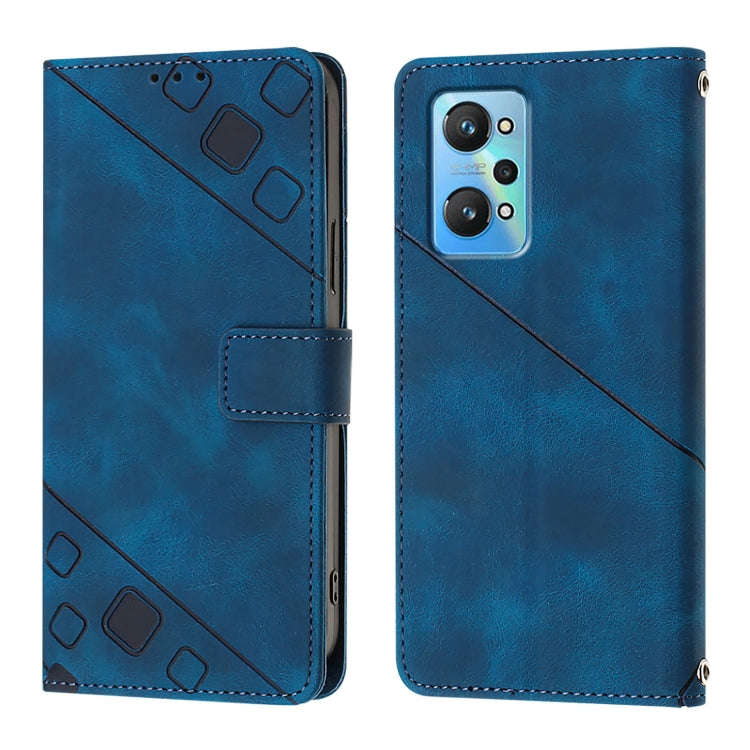 For Realme GT Neo 3T Skin-feel Embossed Leather Phone Case