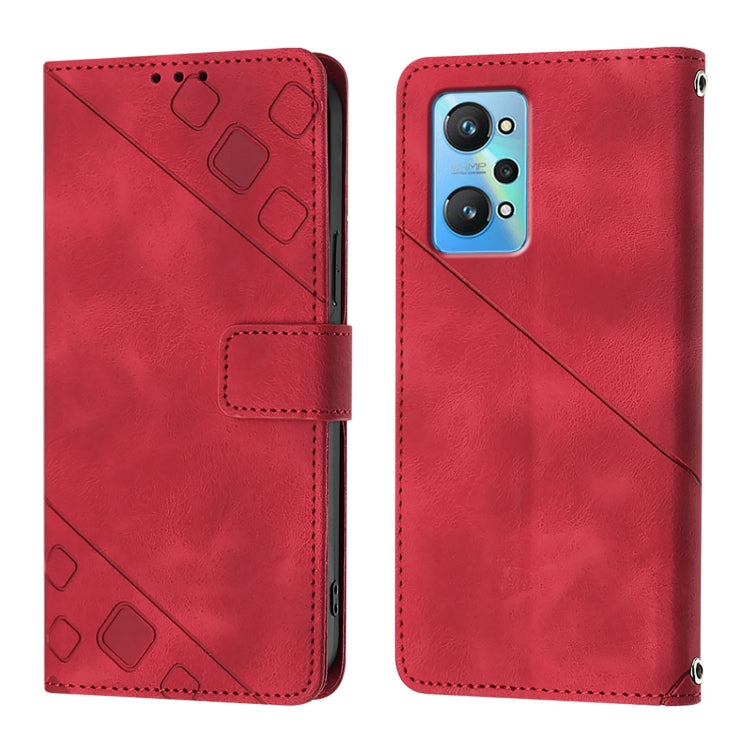 For Realme GT Neo 3T Skin-feel Embossed Leather Phone Case