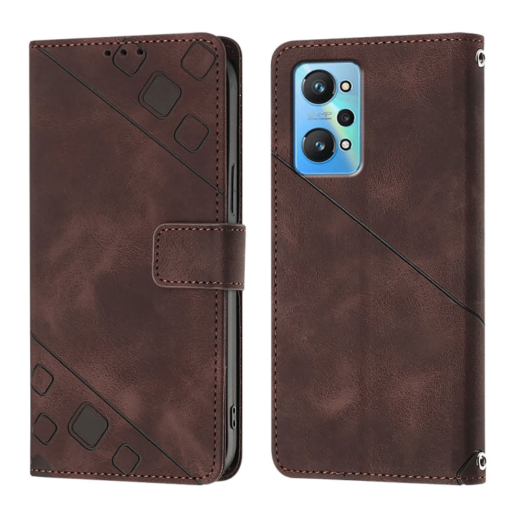 For Realme GT Neo 3T Skin-feel Embossed Leather Phone Case
