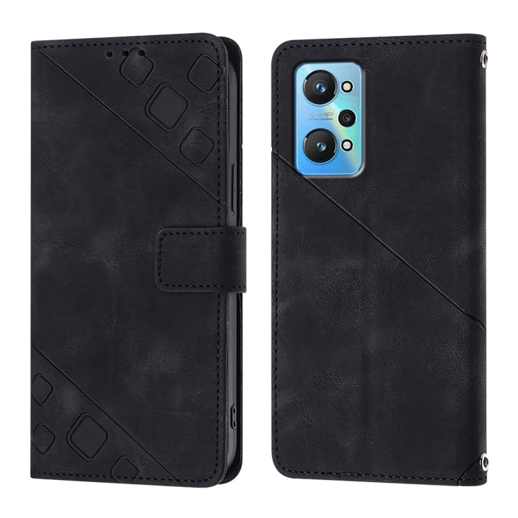 For Realme GT Neo 3T Skin-feel Embossed Leather Phone Case